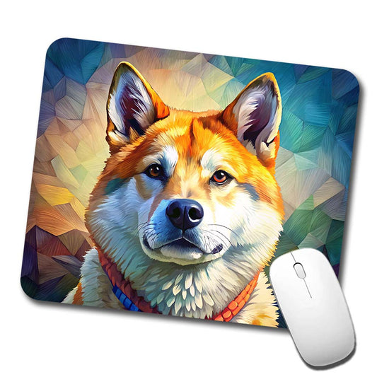 Akita Dog Pop Art Low Profile Mouse Pad Mat