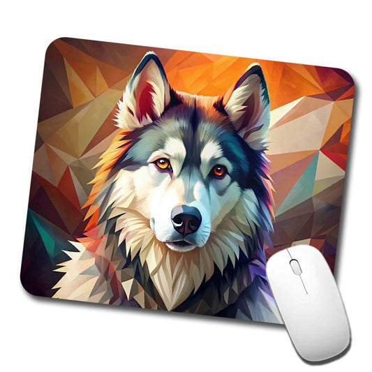 Alaskan Malamute Dog Contemporary Art Low Profile Mouse Pad Mat