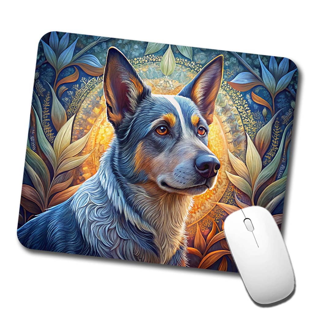 Australian Cattle Dog Art Nouveau Low Profile Mouse Pad Mat