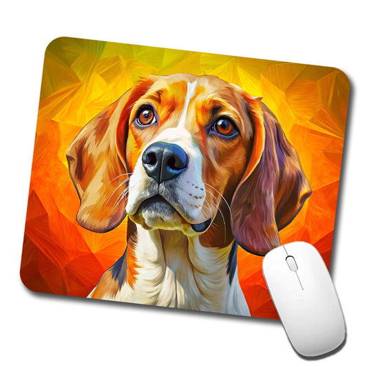 Beagle Dog Pop Art Low Profile Mouse Pad Mat