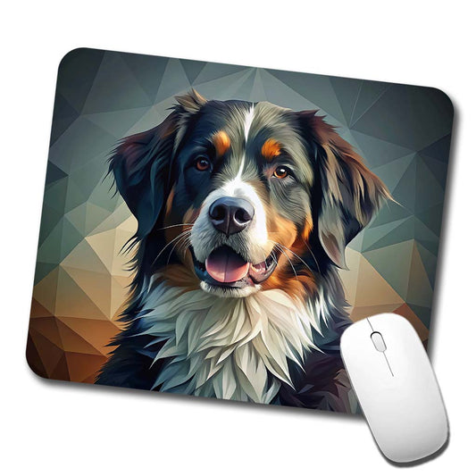 Bernese Mountain Dog Contemporary Art Low Profile Mouse Pad Mat