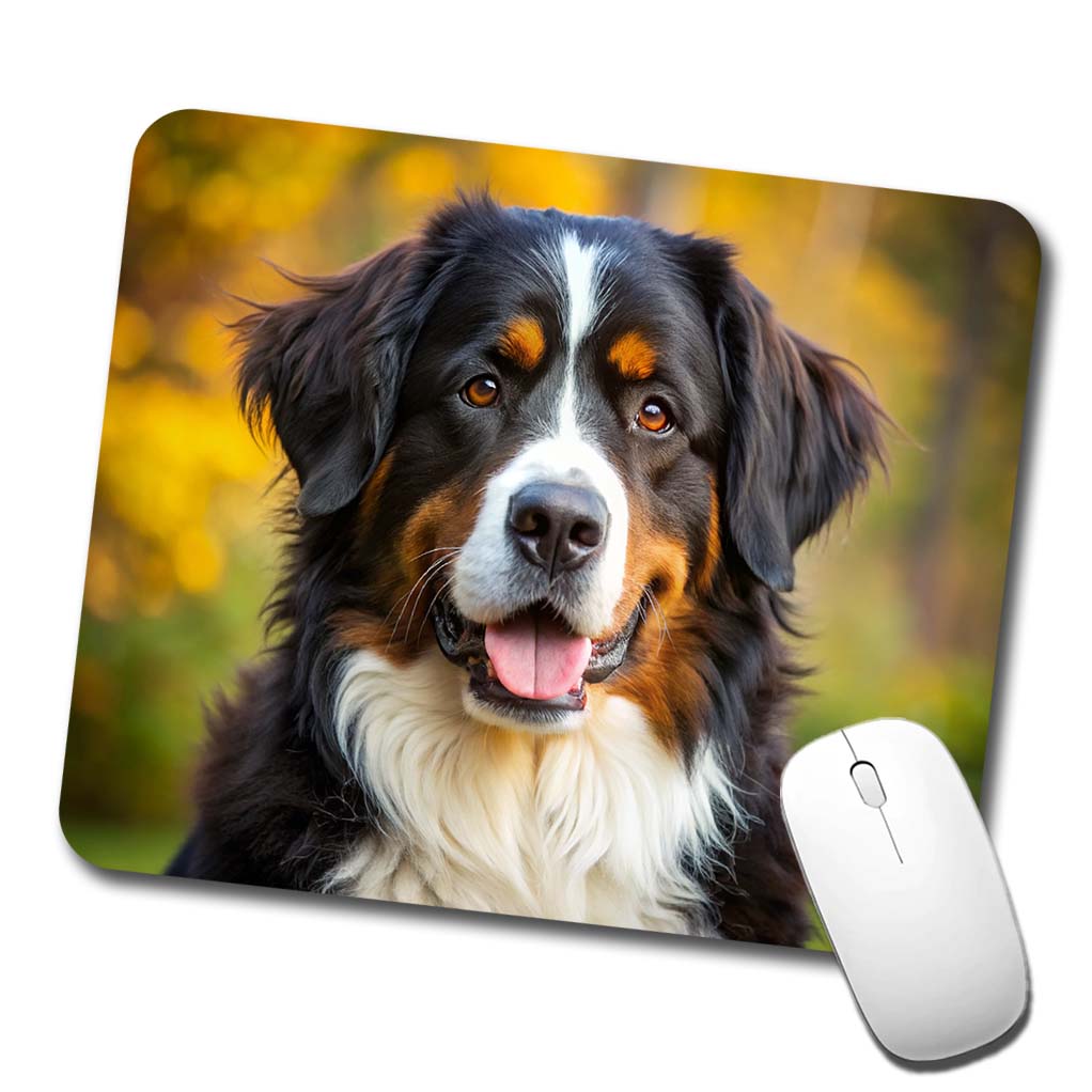 Bernese Mountain Dog Photo Low Profile Mouse Pad Mat
