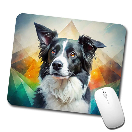 Border Collie Dog Contemporary Art Low Profile Mouse Pad Mat