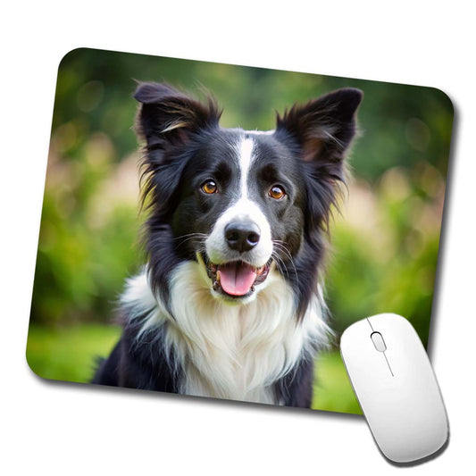 Border Collie Dog Photo Low Profile Mouse Pad Mat