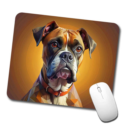 Boxer Dog Contemporary Art Low Profile Mouse Pad Mat