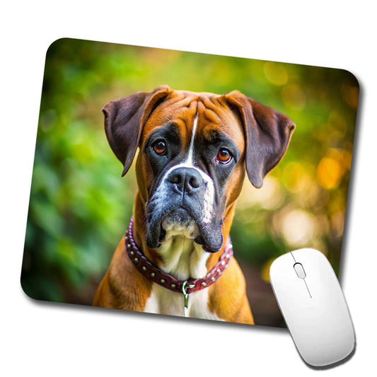 Boxer Dog Photo Low Profile Mouse Pad Mat