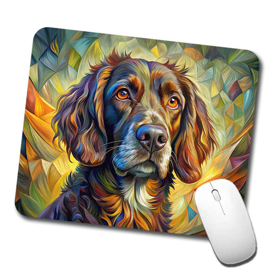 Boykin Spaniel Dog Abstract Art Low Profile Mouse Pad Mat