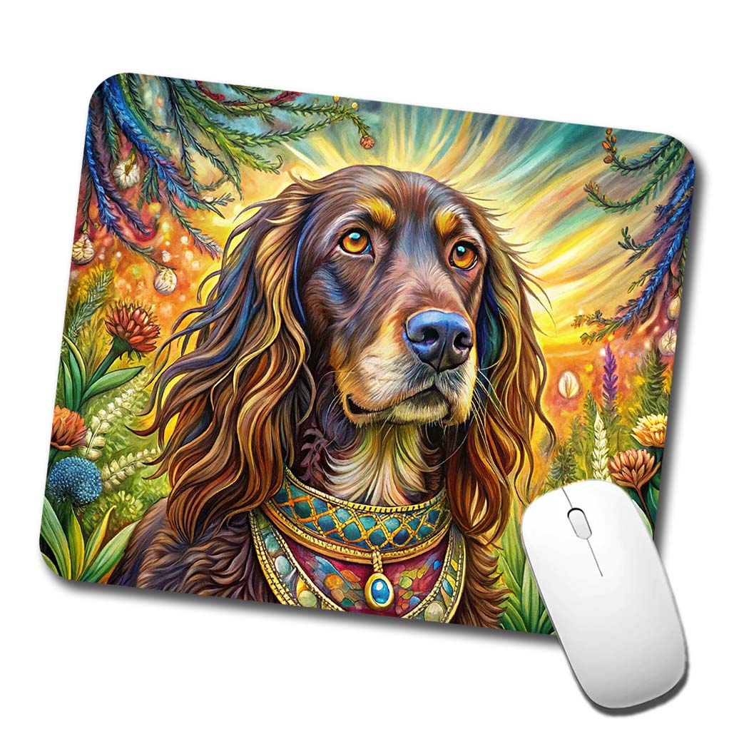 Boykin Spaniel Dog Bohemian Art Low Profile Mouse Pad Mat