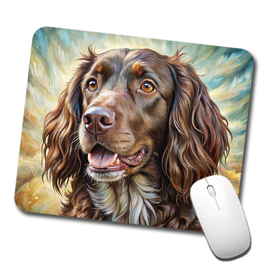 Boykin Spaniel Dog Illustration Low Profile Mouse Pad Mat