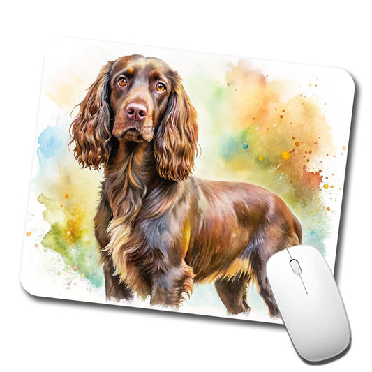 Boykin Spaniel Dog Watercolor Style Low Profile Mouse Pad Mat