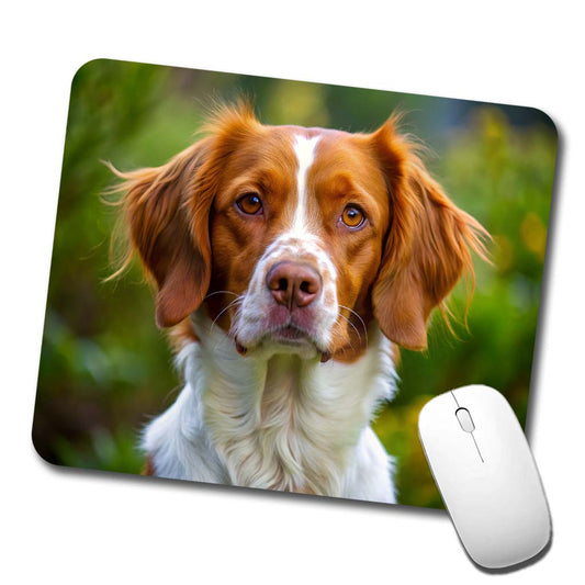 Brittany Spaniel Dog Photo Low Profile Mouse Pad Mat
