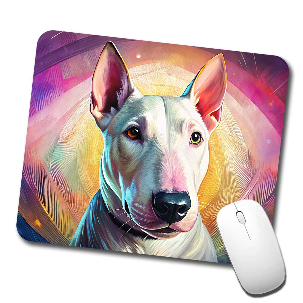 Bull Terrier Dog Pop Art Low Profile Mouse Pad Mat