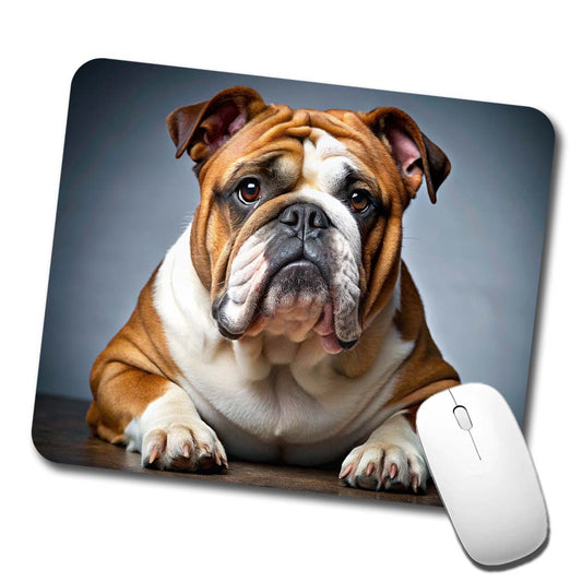 Bulldog Dog Photo Low Profile Mouse Pad Mat