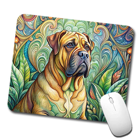 Bullmastiff Dog Art Nouveau Low Profile Mouse Pad Mat