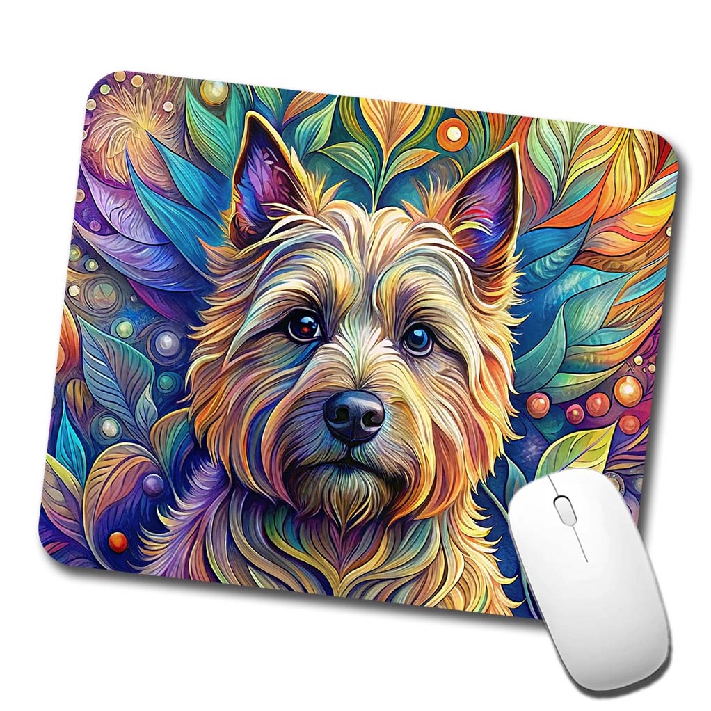 Cairn Terrier Dog Bohemian Art Low Profile Mouse Pad Mat
