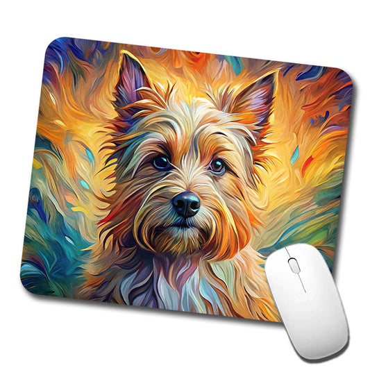 Cairn Terrier Dog Expressionism Art Low Profile Mouse Pad Mat