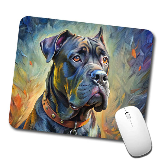 Cane Corso Dog Expressionism Art Low Profile Mouse Pad Mat