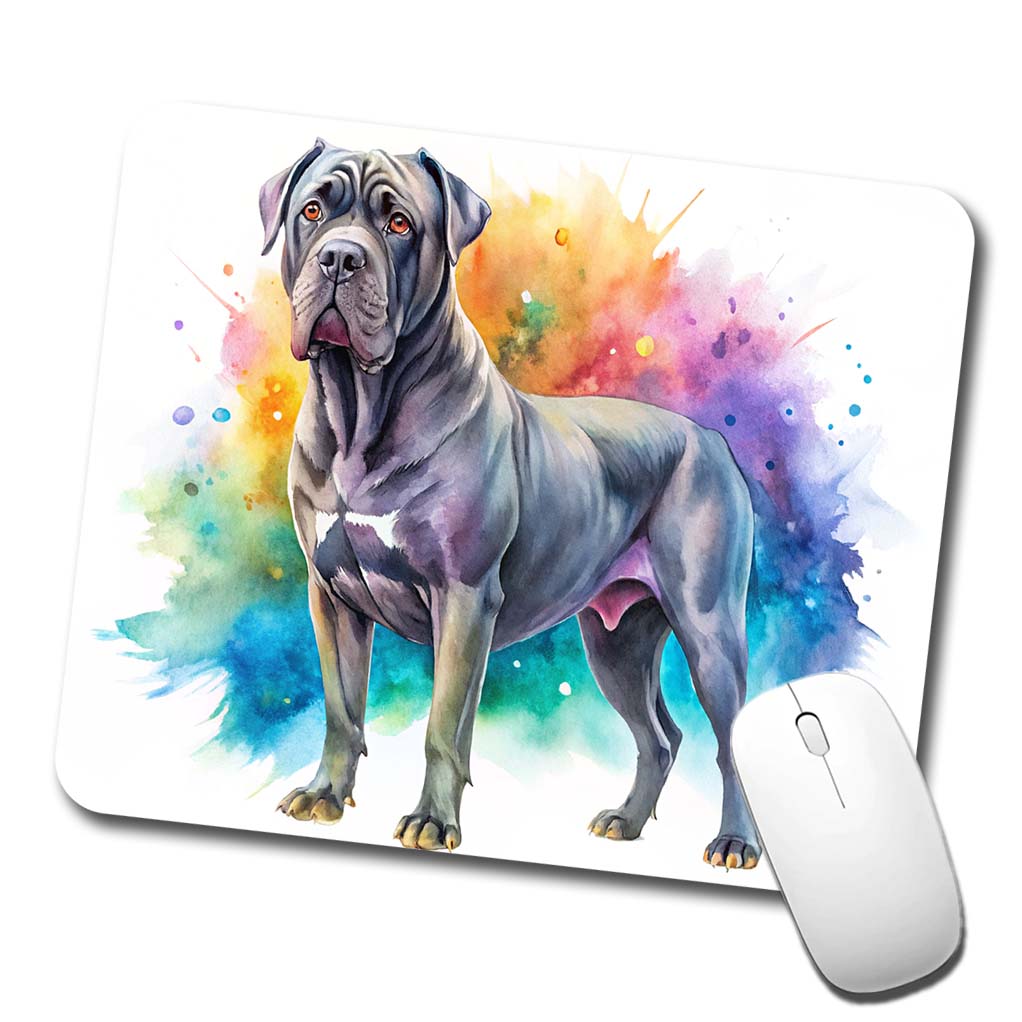 Cane Corso Dog Watercolor Style Low Profile Mouse Pad Mat