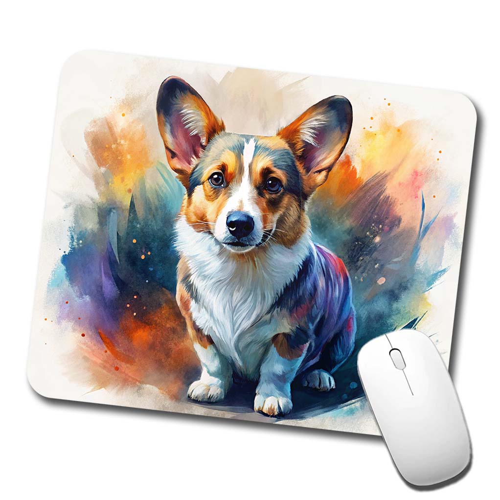 Cardigan Welsh Corgi Dog Contemporary Art Low Profile Mouse Pad Mat