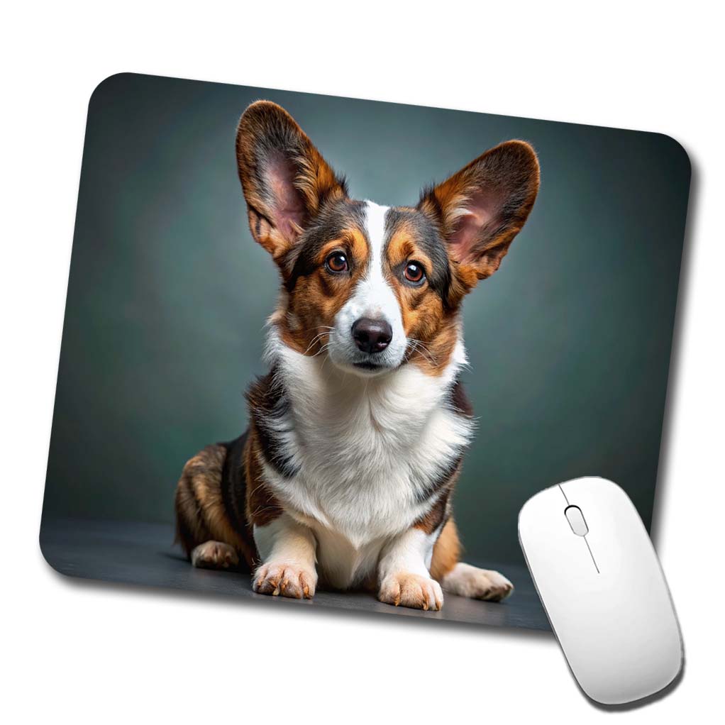 Cardigan Welsh Corgi Dog Photo Low Profile Mouse Pad Mat