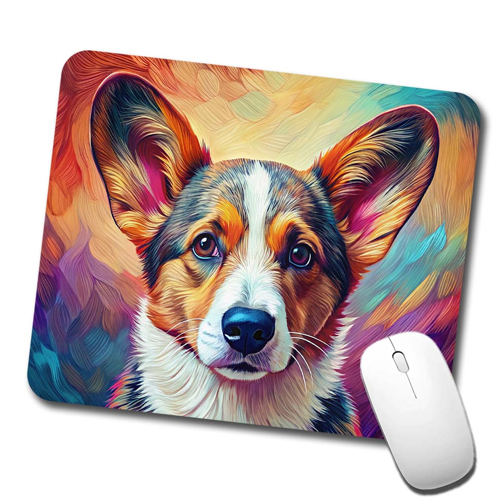 Cardigan Welsh Corgi Dog Pop Art Low Profile Mouse Pad Mat