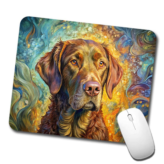 Chesapeake Bay Retriever Dog Abstract Art Low Profile Mouse Pad Mat