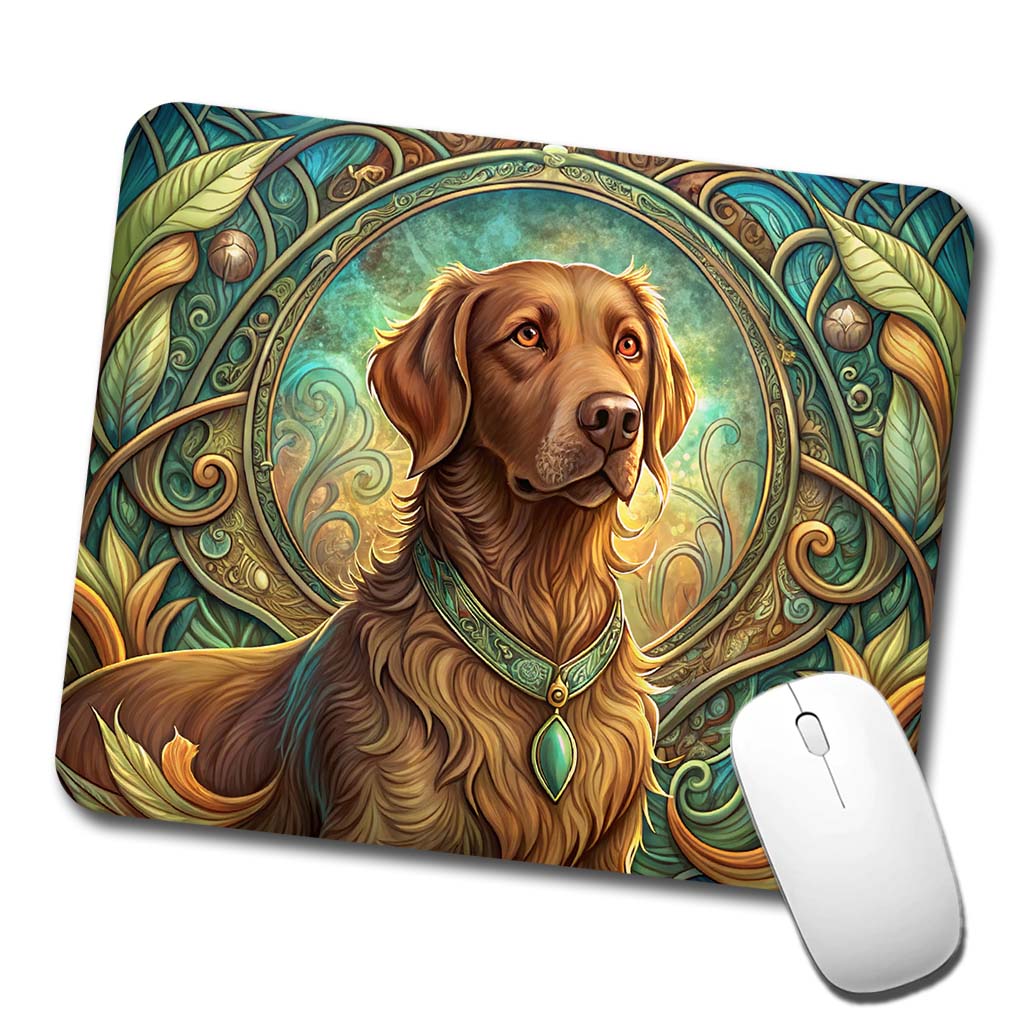 Chesapeake Bay Retriever Dog Art Nouveau Low Profile Mouse Pad Mat