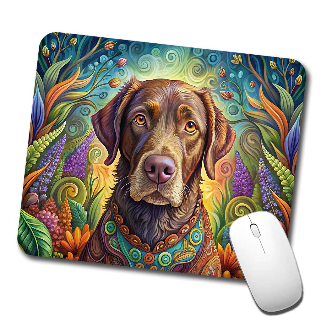 Chesapeake Bay Retriever Dog Bohemian Art Low Profile Mouse Pad Mat