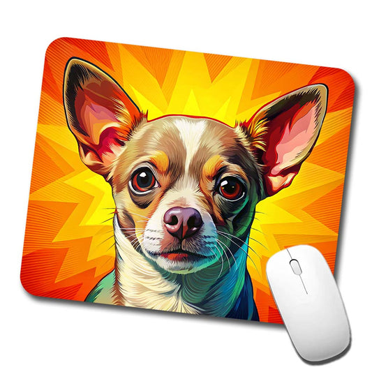 Chihuahua Dog Pop Art Low Profile Mouse Pad Mat