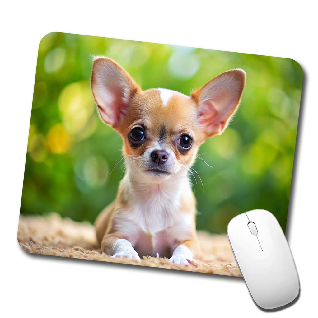 Chihuahua Dog Puppy Photo Low Profile Mouse Pad Mat