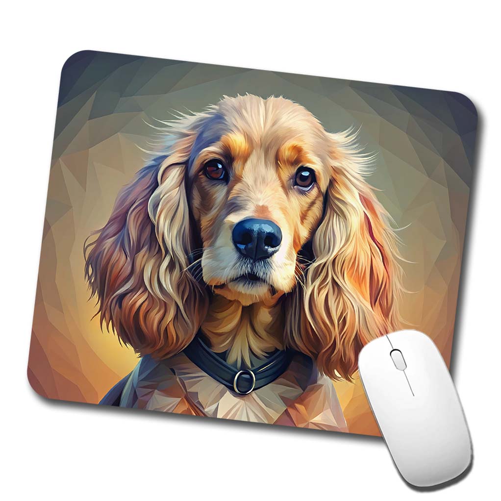 Cocker Spaniel Dog Abstract Stylized Art Low Profile Mouse Pad Mat