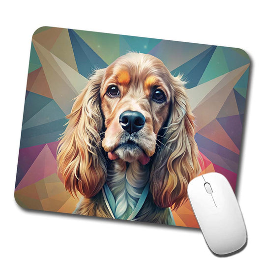 Cocker Spaniel Dog Contemporary Art Low Profile Mouse Pad Mat