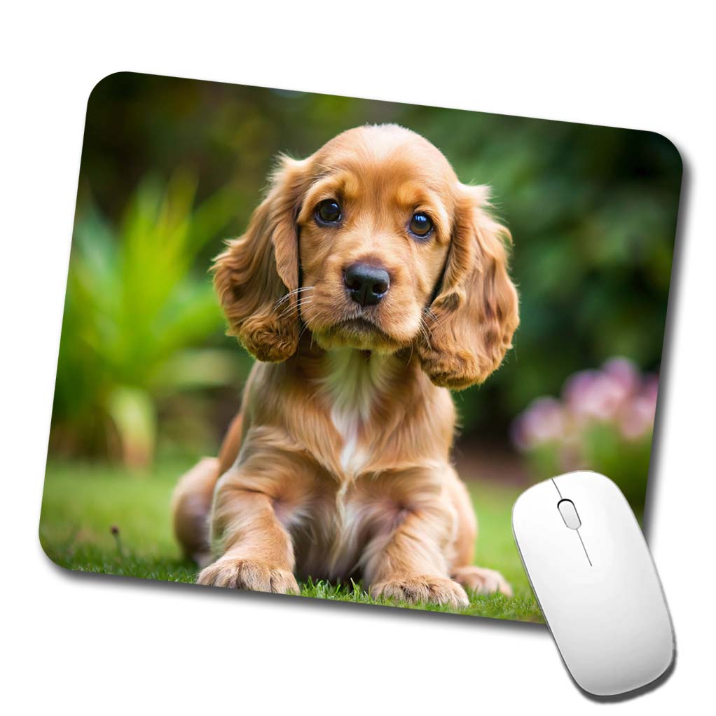 Cocker Spaniel Dog Puppy Photo Low Profile Mouse Pad Mat