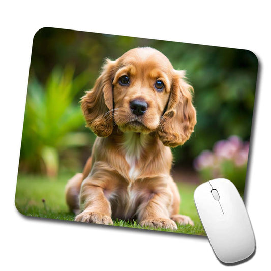Cocker Spaniel Dog Puppy Photo Low Profile Mouse Pad Mat