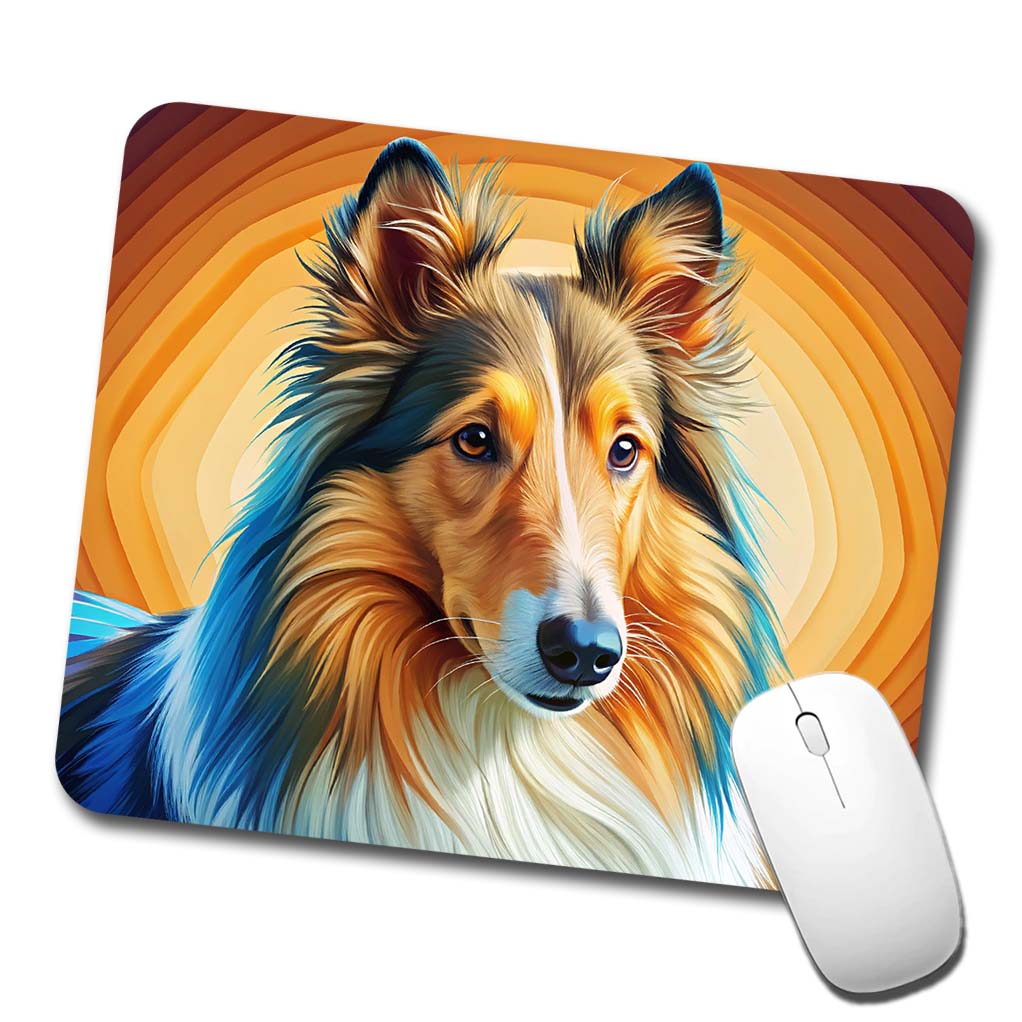Collie Dog Pop Art Low Profile Mouse Pad Mat