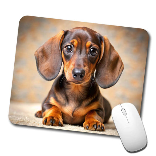 Dachshund Dog Puppy Photo Low Profile Mouse Pad Mat