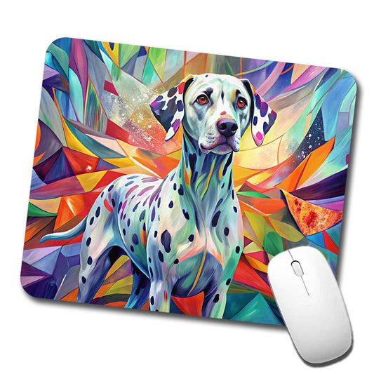Dalmatian Dog Abstract Art Low Profile Mouse Pad Mat