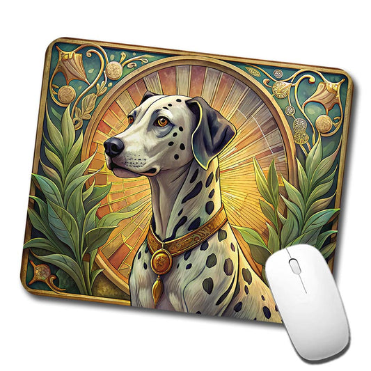 Dalmatian Dog Art Nouveau Low Profile Mouse Pad Mat