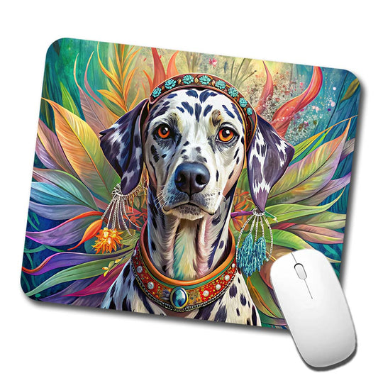 Dalmatian Dog Bohemian Art Low Profile Mouse Pad Mat