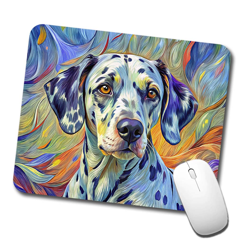 Dalmatian Dog Expressionism Art Low Profile Mouse Pad Mat
