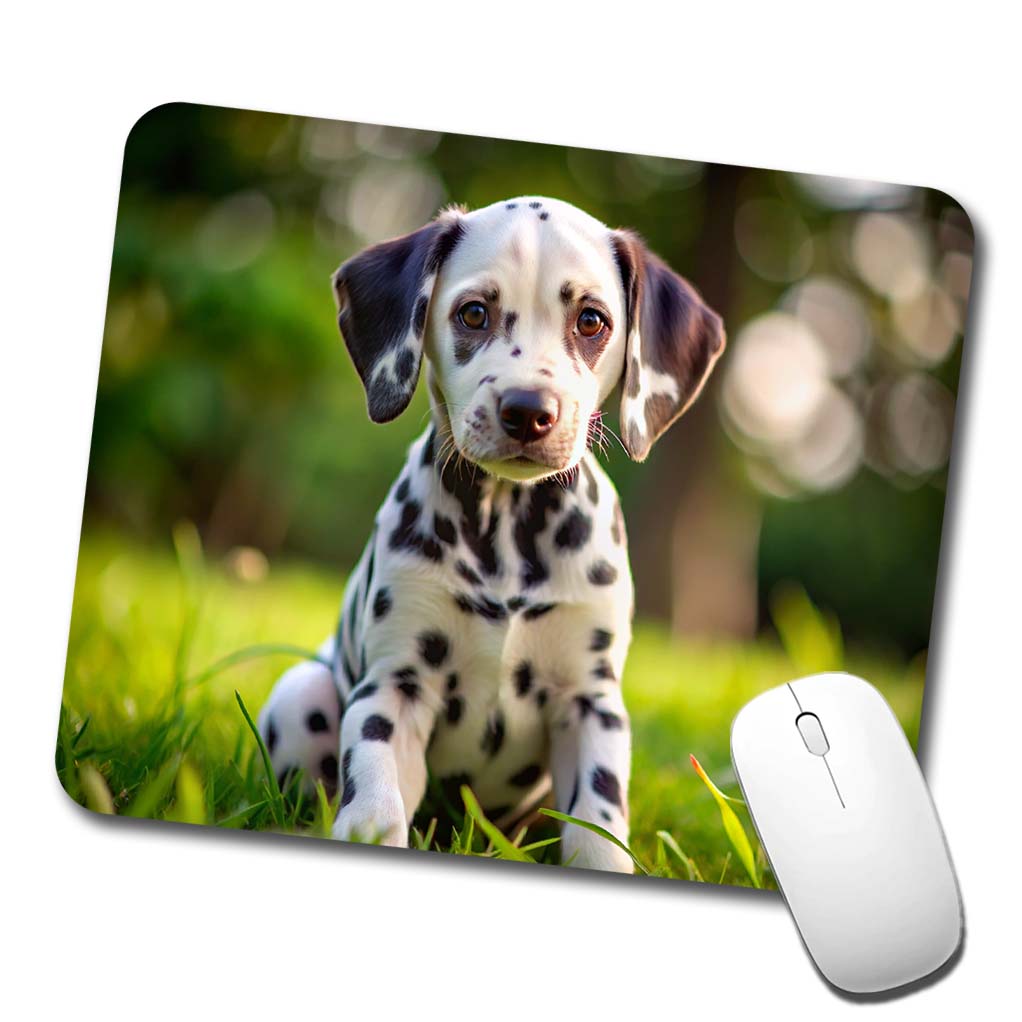 Dalmatian Dog Puppy Photo Low Profile Mouse Pad Mat