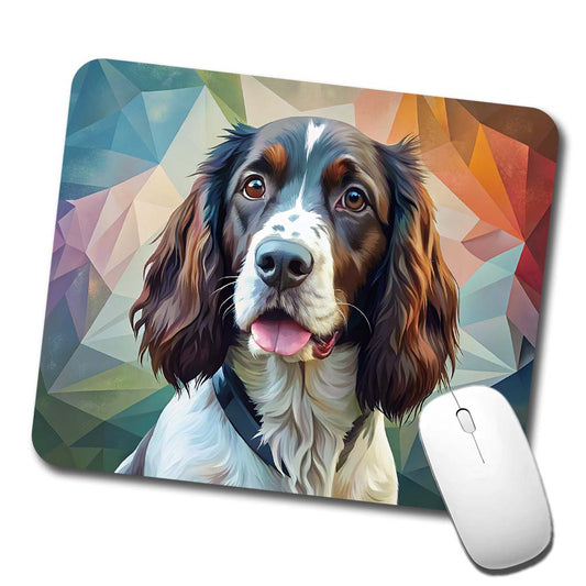 English Springer Spaniel Dog Contemporary Art Low Profile Mouse Pad Mat