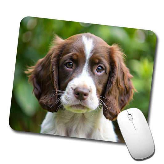 English Springer Spaniel Dog Puppy Photo Low Profile Mouse Pad Mat