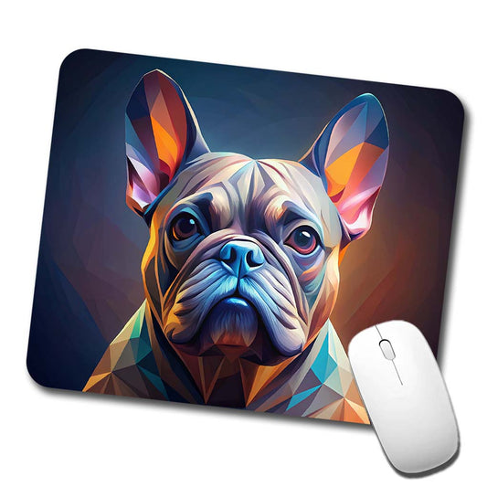 French Bulldog Frenchie Dog Abstract Stylized Art Low Profile Mouse Pad Mat