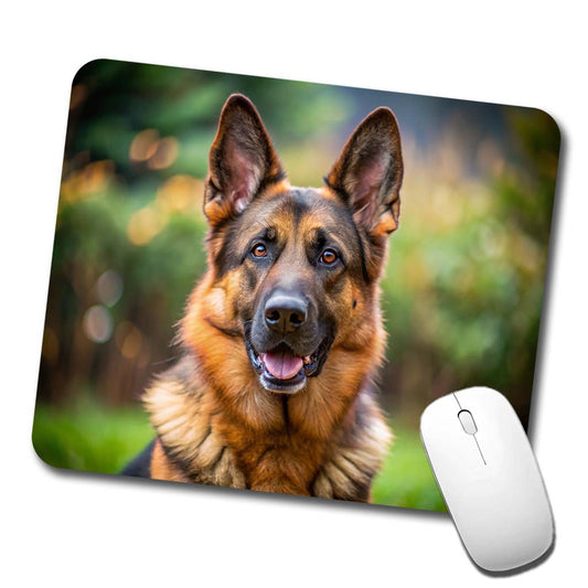 German Shepherd Dog Photo Low Profile Mouse Pad Mat