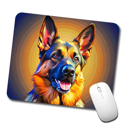 German Shepherd Dog Pop Art Low Profile Mouse Pad Mat