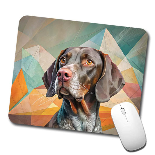 German Shorthaired Pointer Dog Contemporary Art Low Profile Mouse Pad Mat