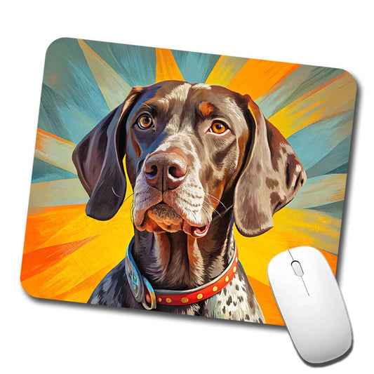German Shorthaired Pointer Dog Pop Art Low Profile Mouse Pad Mat