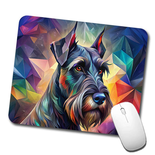 Giant Schnauzer Dog Abstract Stylized Art Low Profile Mouse Pad Mat