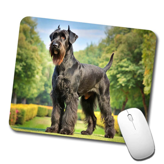 Giant Schnauzer Dog Photo Low Profile Mouse Pad Mat